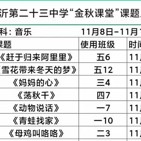 【幸福23中·教研】践行课改理念  打造幸福课堂——临沂第二十三中学(小学部)金秋课堂节暨幸福课堂音乐学科课例展示活动