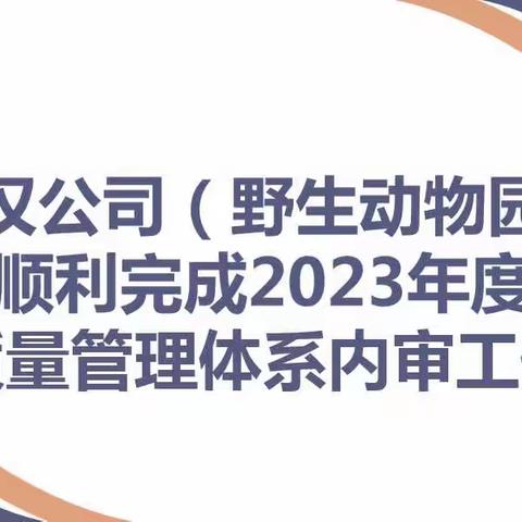 卓越品质  持续提升｜大汉公司（野生动物园）顺利完成2023年度质量管理体系内审工作