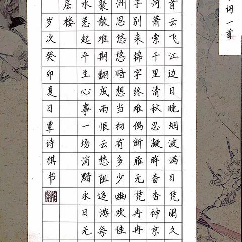 龙溪书院（广场分院）部分学生硬笔作品