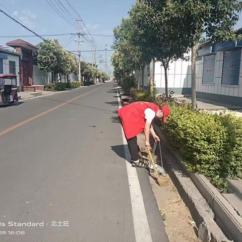 北士旺村清扫工作进行中