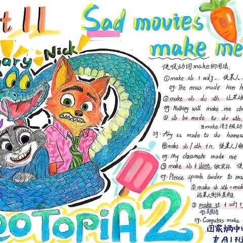 积石山县田家炳中学九年级英语组特色教研活动——知识点梳理手抄报