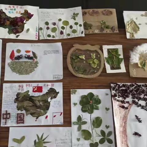 落叶悠悠舞---东留果庄小学开展趣味树叶粘贴画活动汇报