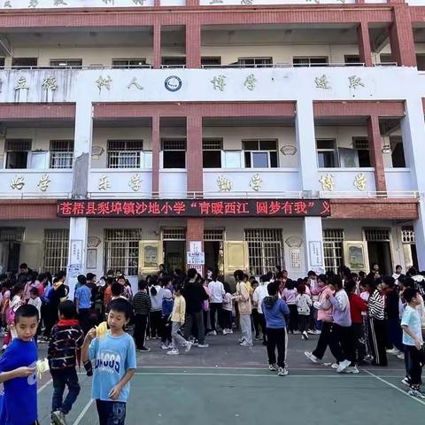 【党建引领】苍梧县梨埠镇沙地小学“青暖西江 圆梦有我”义卖活动