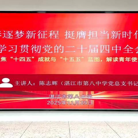 青春逐梦新征程 挺膺担当新时代——霞山区主题团课示范活动圆满举办