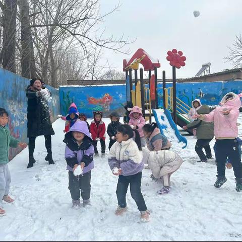 “点亮童年，趣玩雪天”——田庄幼儿园大班