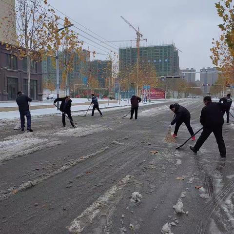清扫“门前雪”、畅通“暖心路”----定陶区档案馆开展“扫雪除冰，文明先行”志愿服务活动