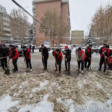 最美下雪天  最暖扫雪人