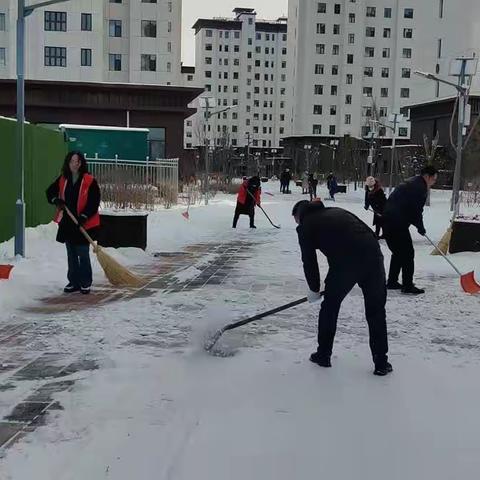 同仁路社区在行动，清扫积雪暖人心