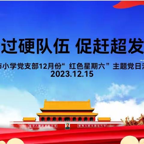 建过硬队伍 促赶超发展——练市小学党支部12月份“红色星期六”主题党日活动