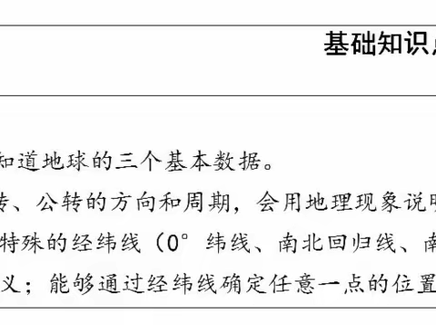 专题一 地球和地球仪