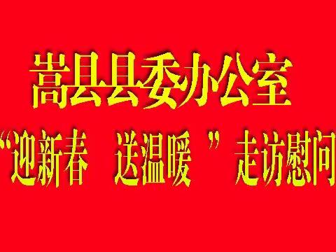 嵩县县委办公室 开展“迎新春 送温暖”走访慰问活动