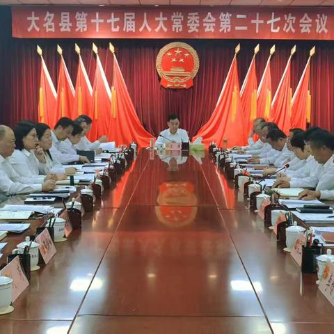 大名县第十七届人大常委会举行第二十九次会议