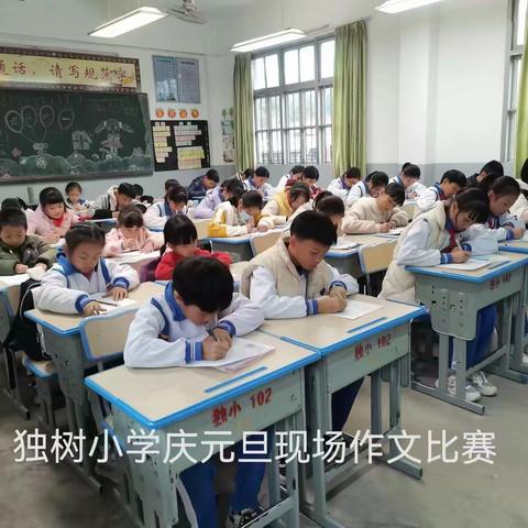 独树小学“雏鹰展翅，强国有我”庆元旦作文竞赛