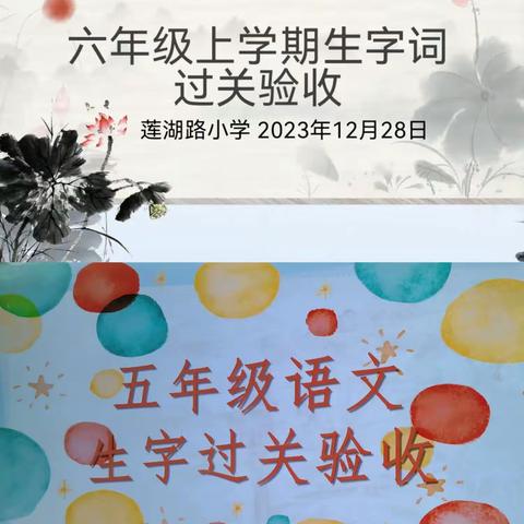 莲湖路小学“莲芯儿”学科节生字达人过关验收活动