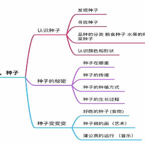 西安市鄠邑区幼儿园中五班班本课程。你好，种子