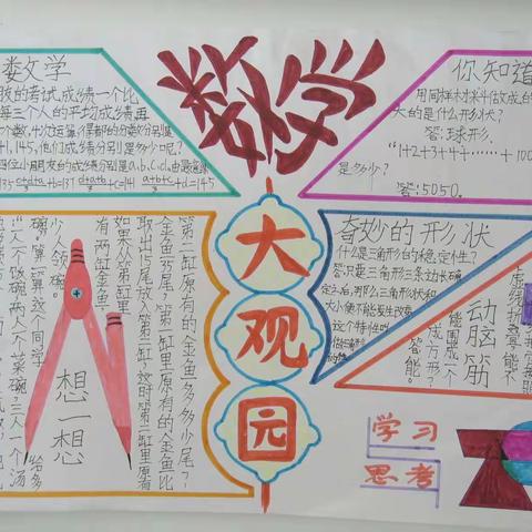 四（1）班优秀数学手抄报作品展