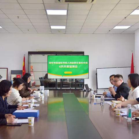 莲湖区残疾人创业孵化服务中心召开2023年度运营监测项目四月月度监测会议