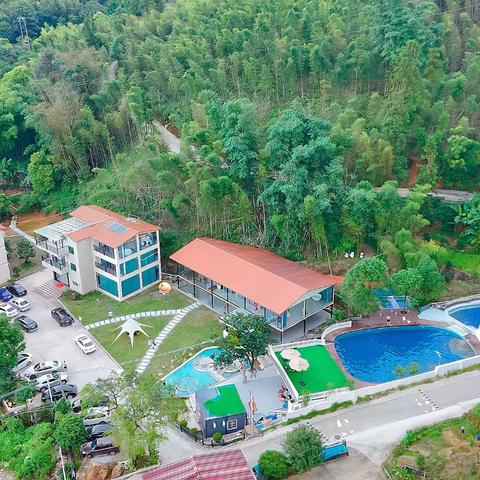 「全新🌿山水庭园」 ‍20房35床全套房 ‍超大山水泳池/儿童戏水池 ‍团建草坪天幕/游山溯溪民宿