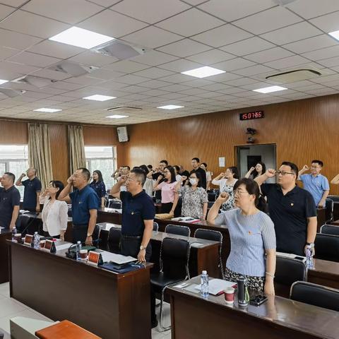 李春筱副局长带队列席气象科学﻿研究所7月主题党日活动