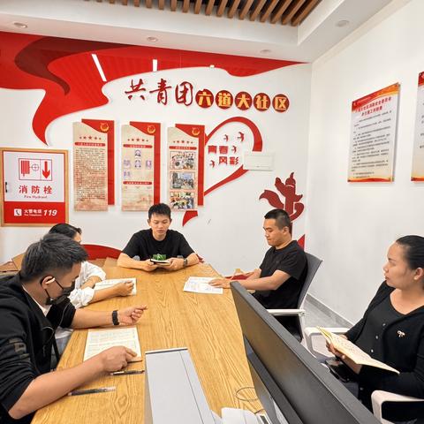 吉阳区六道大社区团委召开2月份基层例会