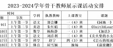 骨干教师展风采  示范引领促成长——春晖小学南校区骨干教师示范课展示活动