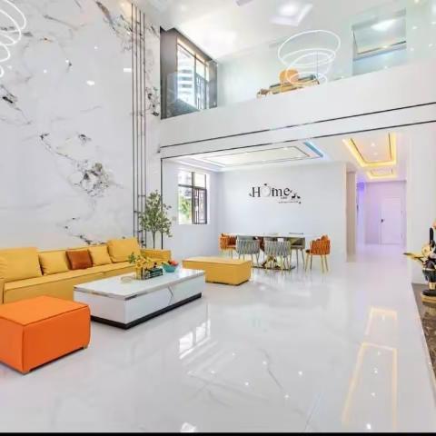 【总面积730平方.轻奢简约风8房17床大户型整栋别墅】