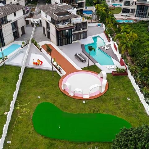 香奈儿Q60 - 一线海边独栋泳池别墅 |8房11床| 儿童嬉戏池+蜿蜒泳池+独立KTV房&桌球房&麻将房+儿童波波池+彩虹长道+求婚平台+宴会长桌