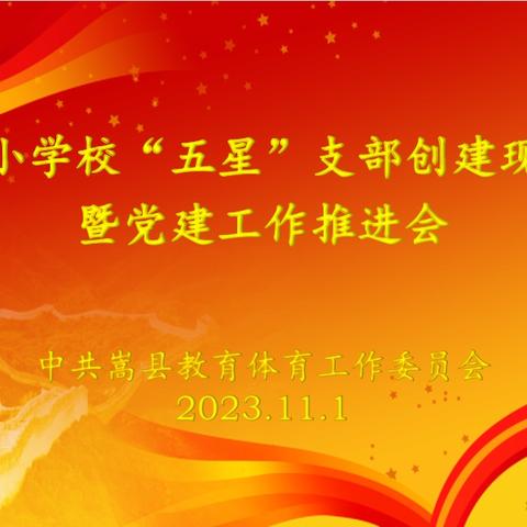 嵩县中小学“五星”支部创建现场观摩暨党建工作推进会