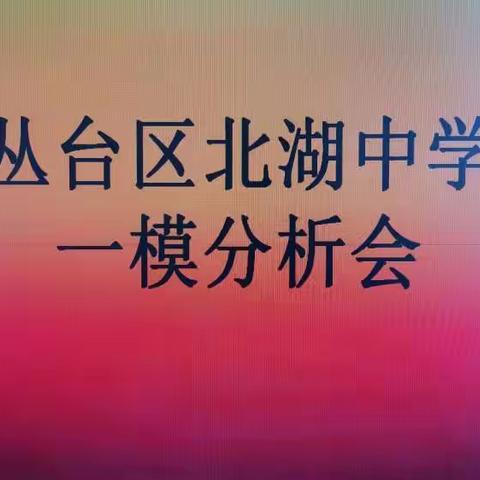 关爱学生幸福成长 · 规范办学篇丨丛台区北湖中学初三一模考试分析会