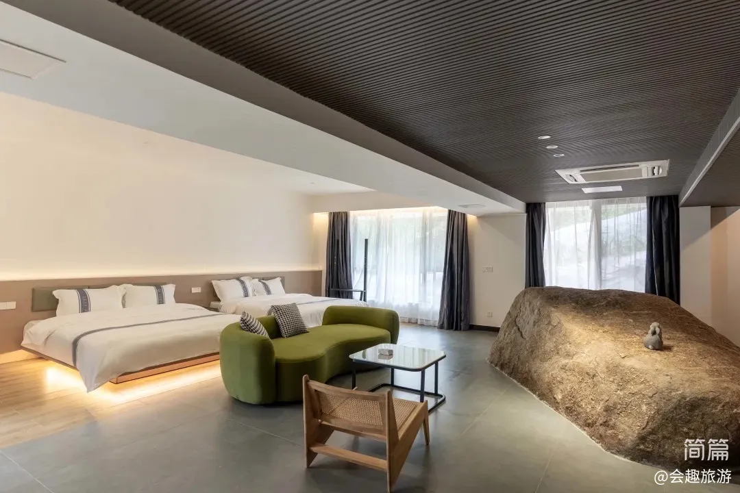 【沃然山居民宿】A栋14房35床|山涧民宿·山泉水滑梯泳池·独立泡池·独立KTV·户外草坪团建场地·会议室