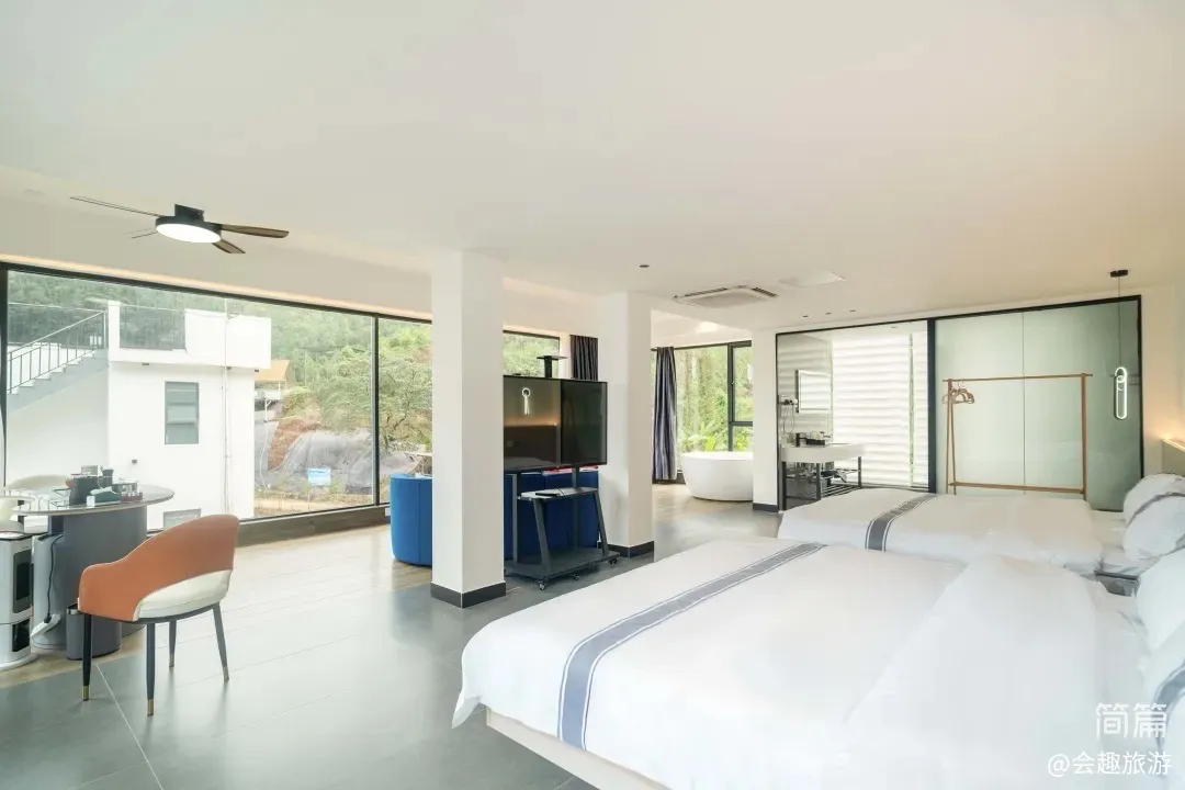 【沃然山居民宿】A栋14房35床|山涧民宿·山泉水滑梯泳池·独立泡池·独立KTV·户外草坪团建场地·会议室