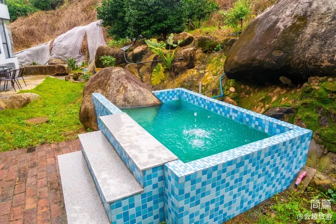 【沃然山居民宿】A栋14房35床|山涧民宿·山泉水滑梯泳池·独立泡池·独立KTV·户外草坪团建场地·会议室