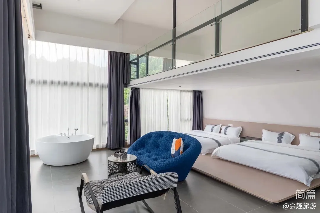 【沃然山居民宿】A栋14房35床|山涧民宿·山泉水滑梯泳池·独立泡池·独立KTV·户外草坪团建场地·会议室