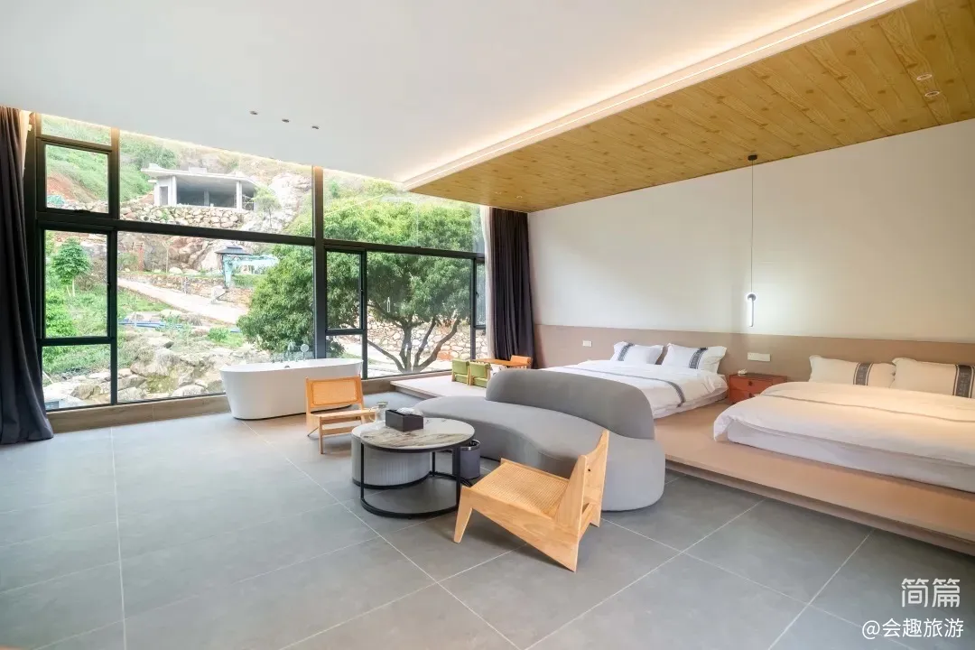 【沃然山居民宿】A栋14房35床|山涧民宿·山泉水滑梯泳池·独立泡池·独立KTV·户外草坪团建场地·会议室