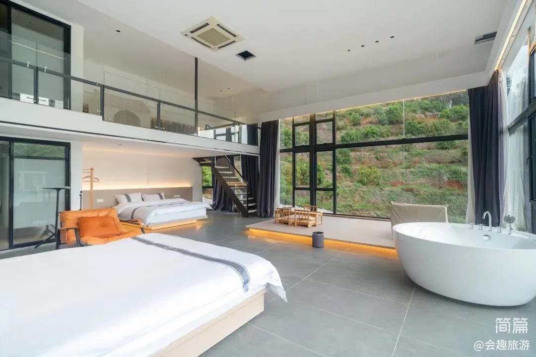 【沃然山居民宿】A栋14房35床|山涧民宿·山泉水滑梯泳池·独立泡池·独立KTV·户外草坪团建场地·会议室