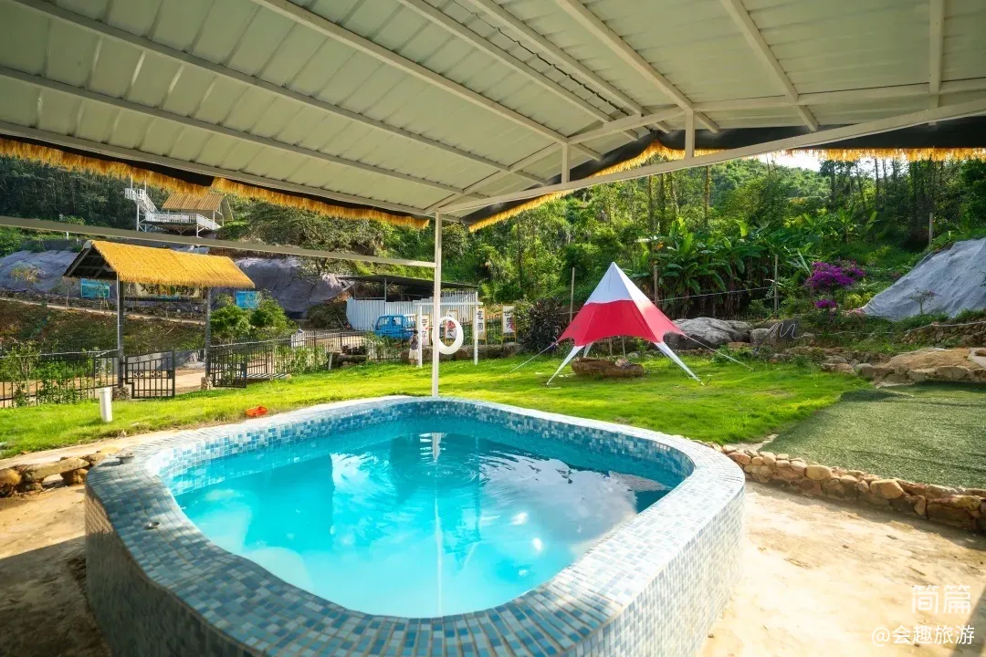 【沃然山居民宿】A栋14房35床|山涧民宿·山泉水滑梯泳池·独立泡池·独立KTV·户外草坪团建场地·会议室