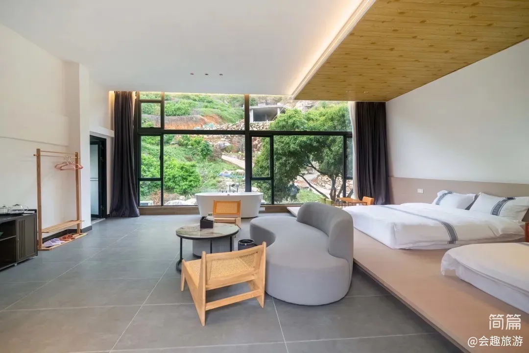 【沃然山居民宿】A栋14房35床|山涧民宿·山泉水滑梯泳池·独立泡池·独立KTV·户外草坪团建场地·会议室