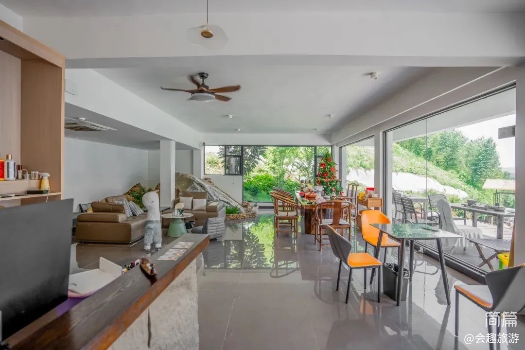 【沃然山居民宿】A栋14房35床|山涧民宿·山泉水滑梯泳池·独立泡池·独立KTV·户外草坪团建场地·会议室