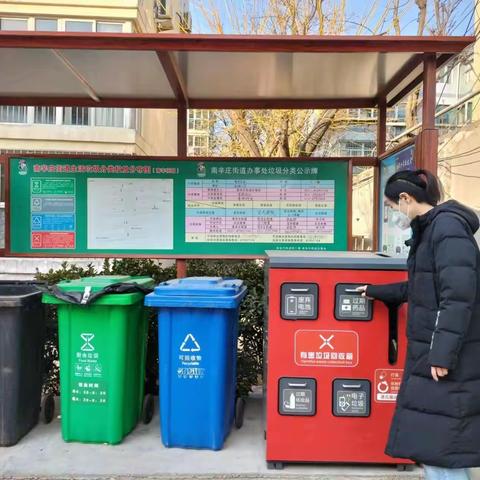 槐荫区南辛庄街道东路社区  有序推进垃圾分类日常巡查工作