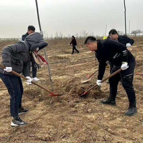 天桥东街街道组织辖区政协委员参加区政协植树活动