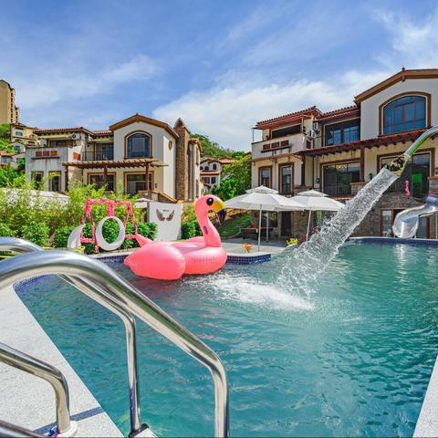 【团建必选产品】14房29床组合:哈利的魔法城堡🔥网红滑梯超大泳池别墅🏖/儿童乐园🎠/5泡池/钓鱼