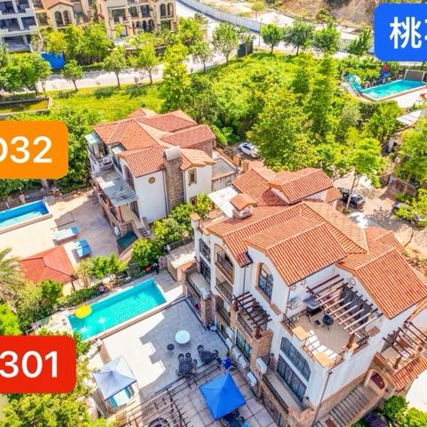 组合13房25床网红河畔滑梯泳池别墅|星梦系列·浪漫水星座|轻奢现代风