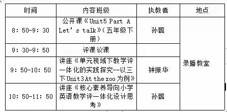 践行项目化  建构教学评一致性课堂——记陈芳名师工作室送教巨溪小学