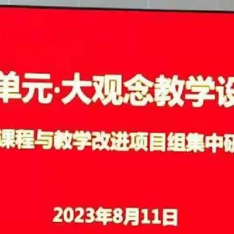 暑期培训蓄新力 盛夏拔节助成长——昌乐北大公学学校“大单元·大观念教学设计”培训活动