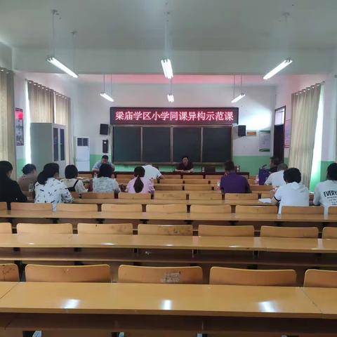 同课绽放精彩，异构彰显新意－记梁庙学区小学观摩示范课活动