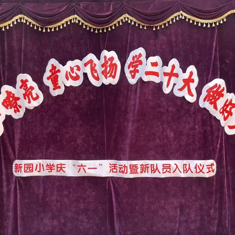 “童声嘹亮 童心飞扬 学二十大 做好少年”——新园小学庆“六一”活动暨新队员入队仪式