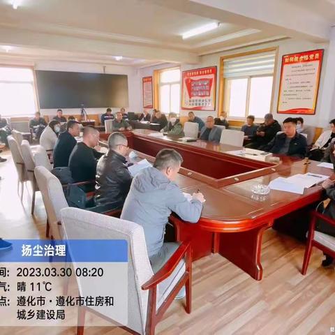 2023年3月30日住建局组织召开建筑工地扬尘治理紧急调度会