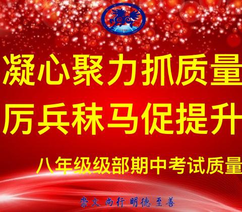 凝心聚力抓质量，厉兵秣马促提升 ——八年级期中考试质量分析会