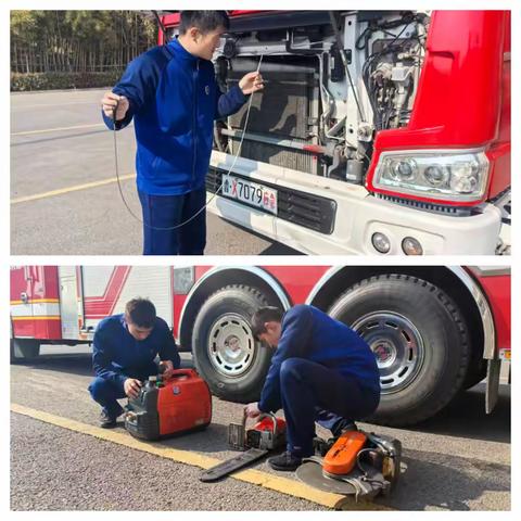 【临沂支队】莒南大队开展车辆装备器材大检查