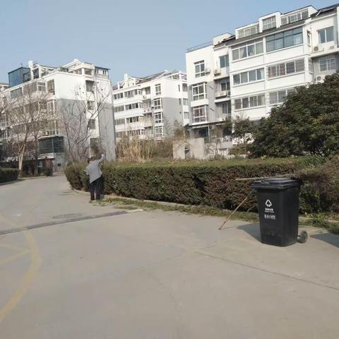 文昌社区在辖区内开展巩卫清扫活动